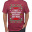 First Christmas With My Hot New Wife Individual Couples  Ugly Christmas Sweater Men's Graphic T-Shirt