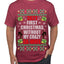 First Christmas Without My Crazy Ex-Wife Ugly Christmas Sweater Men's Graphic T-Shirt