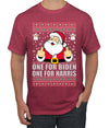 One For Biden One For Harris Santa Ugly Christmas Sweater Men's Graphic T-Shirt
