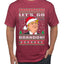 Let's Go Brandon Funny Santa Hat Ugly Christmas Sweater Men's Graphic T-Shirt