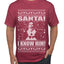 Buddy The Elf Santa! I Know Him Ugly Christmas Sweater Men's Graphic T-Shirt