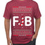 FJB Let's Go Brandon Chant Candy Cane Ugly Christmas Sweater Men's Graphic T-Shirt