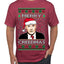 Merry Creedmas Office Humor TV  Ugly Christmas Sweater Men's T-Shirt