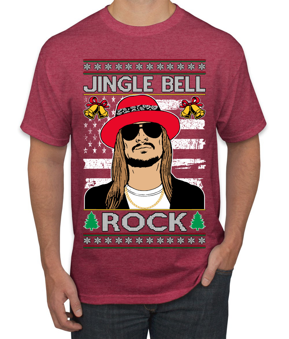 Jingle Bell Rock Kid Rapper Country Music Ugly Christmas Sweater Men's T-Shirt