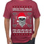 Valhalla Deck The Halls With Skulls & Bodies Ugly Christmas Sweater Men's T-Shirt