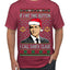Harvey Hit This Button I Call Santa Specter TV Show Parody Ugly Christmas Sweater Men's T-Shirt