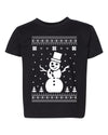 Snowman Christmas Ugly Christmas Sweater Toddler Crew Graphic T-Shirt