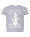 Snowman Christmas Ugly Christmas Sweater Toddler Crew Graphic T-Shirt