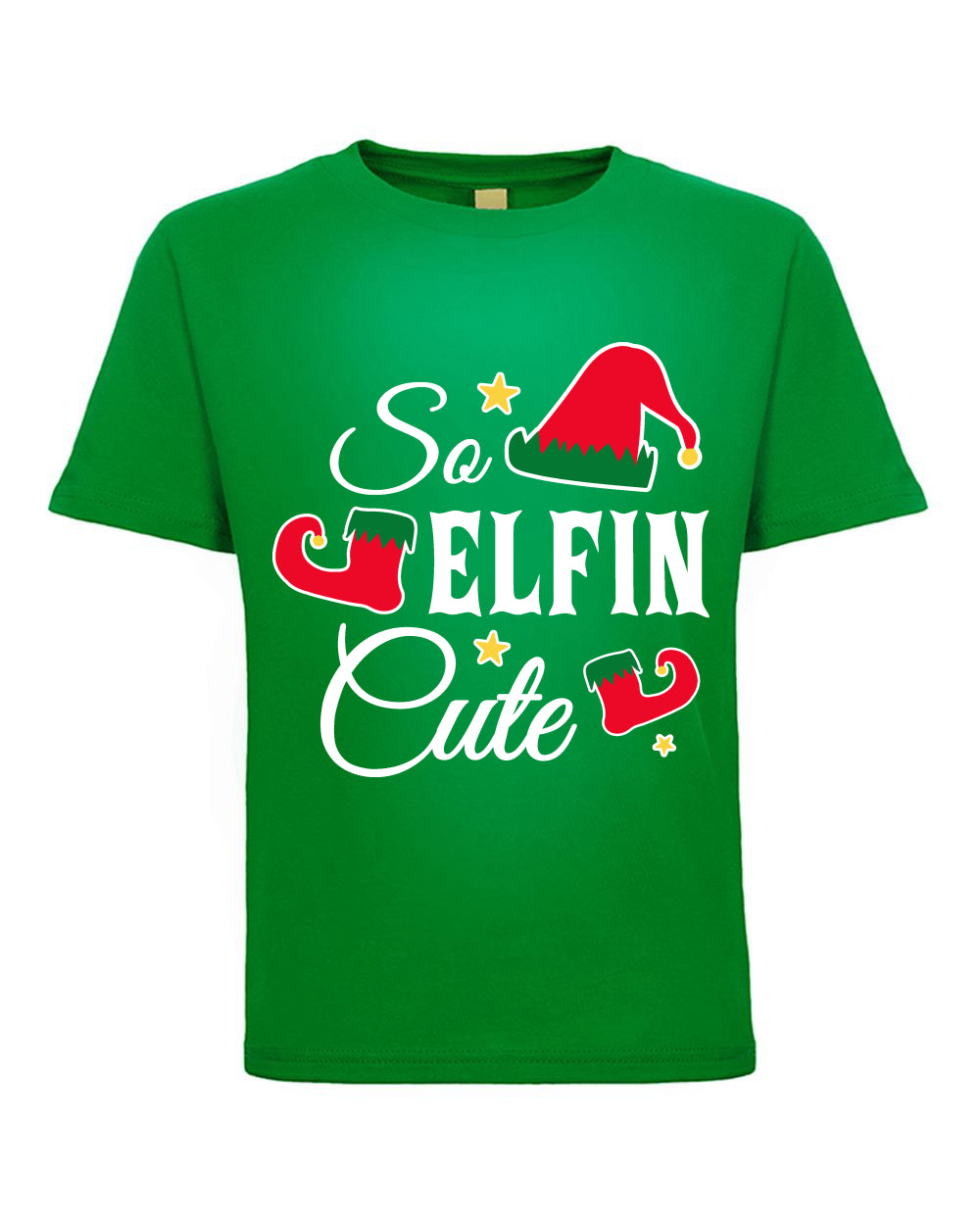 So Elfin Cute Christmas Toddler Crew Graphic T-Shirt