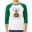 Lets Get Blitzened Deer With Beer  Christmas 3/4 Sleeve Raglan Unisex Baseball Tee