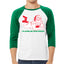 Sexy Santa Im Laying on your Present Ugly Christmas Christmas 3/4 Sleeve Raglan Unisex Baseball Tee
