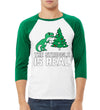 Christmas Trex The Struggle is Real Ugly Christmas Sweater Christmas 3/4 Sleeve Raglan Unisex Baseball Tee