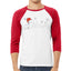 Santa Hat Snowflake Believe Christmas 3/4 Sleeve Raglan Unisex Baseball Tee