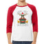 Lets Get Blitzened Deer With Beer  Christmas 3/4 Sleeve Raglan Unisex Baseball Tee