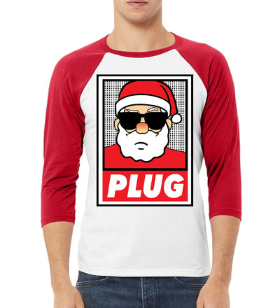 Santa Claus Plug Escobar Narcos Funny Christmas 3/4 Sleeve Raglan Unisex Baseball Tee