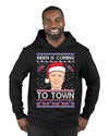 Biden Is Coming To Town Ugly Christmas Sweater Premium Graphic Hoodie Sweatshirt