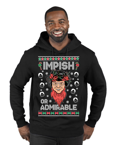 Impish or Admirable Dwight Schrute Ugly Christmas Sweater Premium Graphic Hoodie Sweatshirt