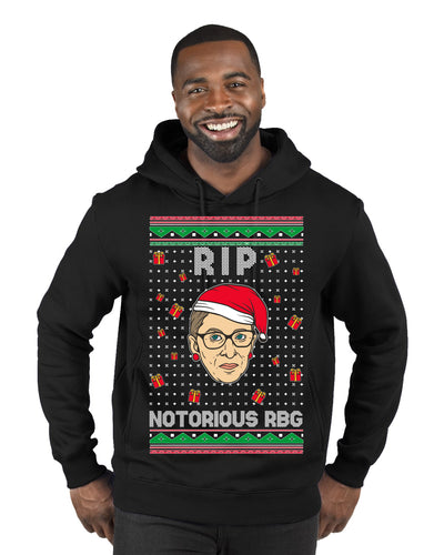 RIP Notorious RBG Ruth Bader Ginsburg Ugly Christmas Sweater Premium Graphic Hoodie Sweatshirt