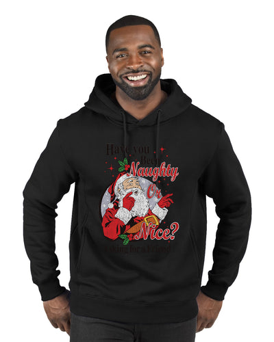 Have You Been Naughty or Nice?  Merry Christmas Premium Graphic Hoodie Sweatshirt