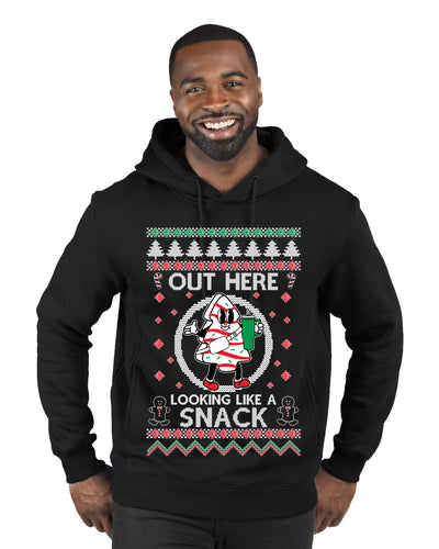 Out Here Looking Like A Snack Cookie Ugly Christmas Sweater Premium Graphic Hoodie Sweatshirt