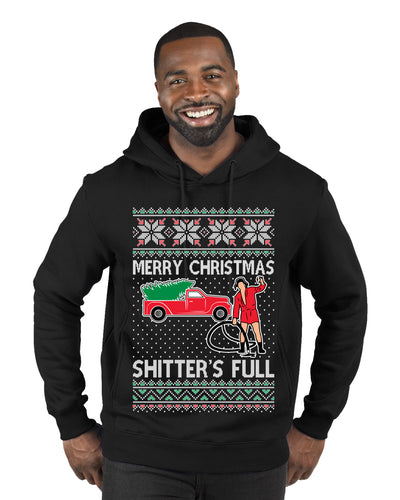 Cousin Eddie Merry Christmas Shitter's Full Ugly Christmas Sweater Premium Graphic Hoodie Sweatshirt