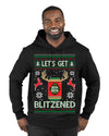 Let's Get Blitzened Rein Beer  Merry Ugly Christmas Sweater Premium Graphic Hoodie Sweatshirt