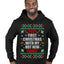First Christmas With My Hot New Fiance  Merry Ugly Christmas Sweater Premium Graphic Hoodie Sweatshirt