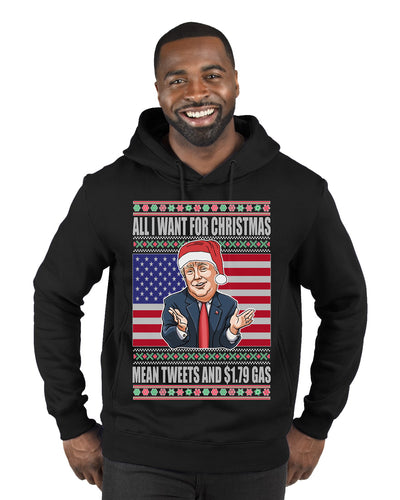 Mean Tweets and $1.79 Gas Merry Ugly Christmas Sweater Premium Graphic Hoodie Sweatshirt