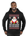 One For Biden One For Harris Santa Merry Ugly Christmas Sweater Premium Graphic Hoodie Sweatshirt