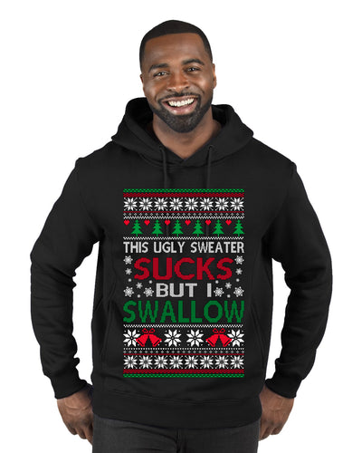This Ugly Sweater Sucks But I Swallow Ugly Christmas Sweater Premium Graphic Hoodie Sweatshirt