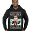 No Lift No Gift Fitness Workout Santa Ugly Christmas Sweater Premium Graphic Hoodie Sweatshirt