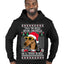 Twas The Nizzle Before Chrismizzle Gangster Dogg Rapper Ugly Christmas Sweater Premium Graphic Hoodie Sweatshirt
