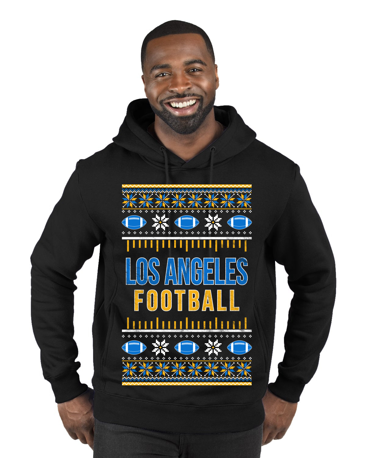 City of Los Angeles LAC American Football Fantasy Fan Ugly Christmas Sweater Unisex Crewneck Sweatshirt