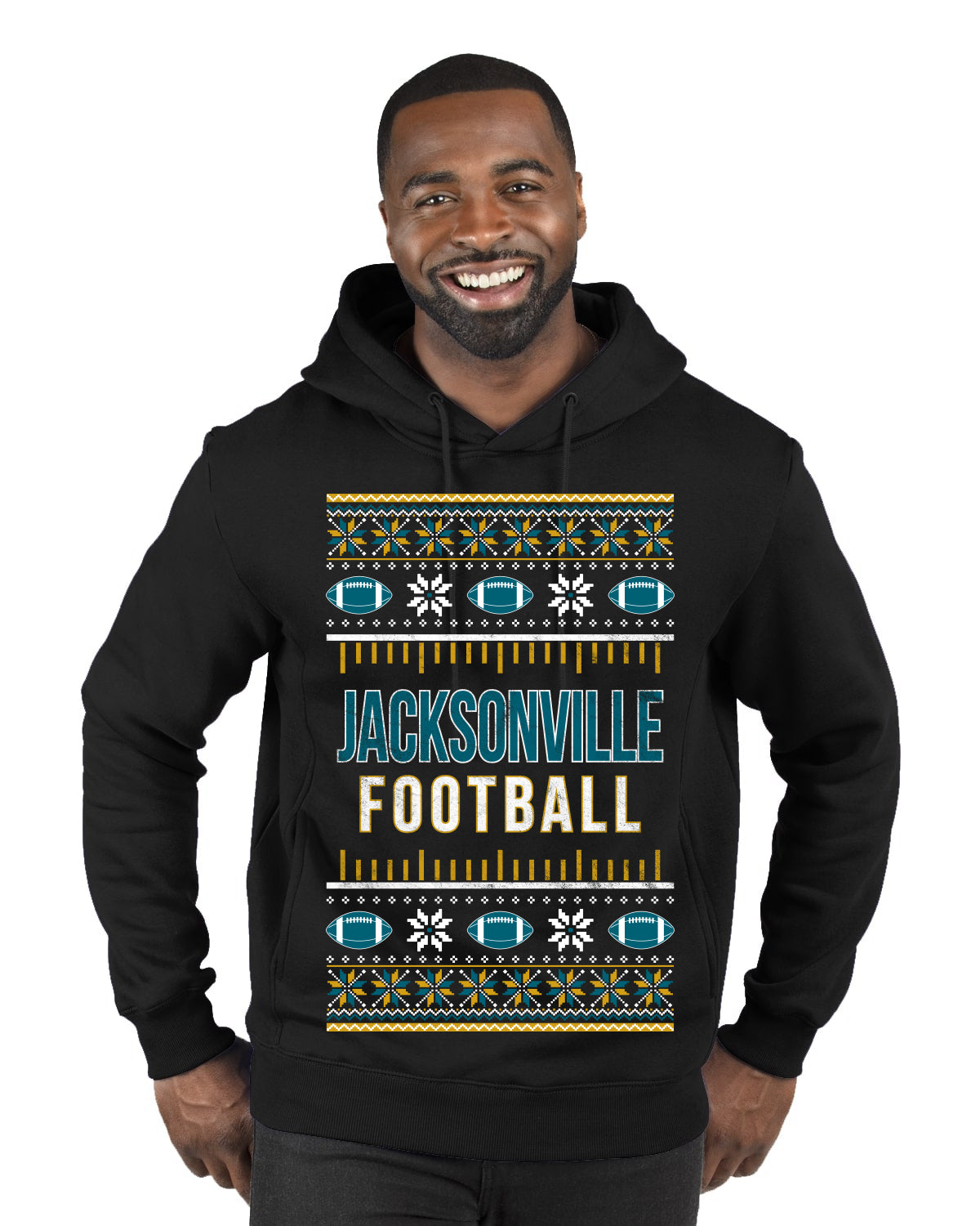City of Jacksonville JAX American Football Fantasy Fan Ugly Christmas Sweater Unisex Crewneck Sweatshirt