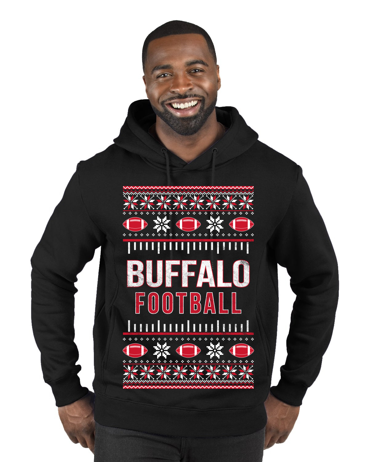 City of Buffalo BUF American Football Fantasy Fan Ugly Christmas Sweater Unisex Crewneck Sweatshirt