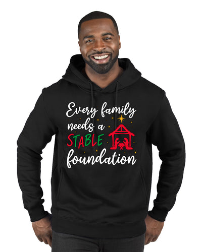 Every Family Needs a Stable Foundation Christmas Premium Graphic Hoodie Sweatshirt