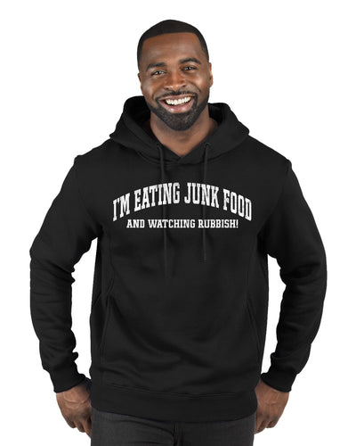 Vintage Movie Quote Eating Junk Food And Watching Rubbish Christmas Premium Graphic Hoodie Sweatshirt