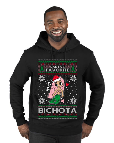 Christmas Karol Santa's Favorite Bichota Ugly Christmas Sweater Premium Graphic Hoodie Sweatshirt
