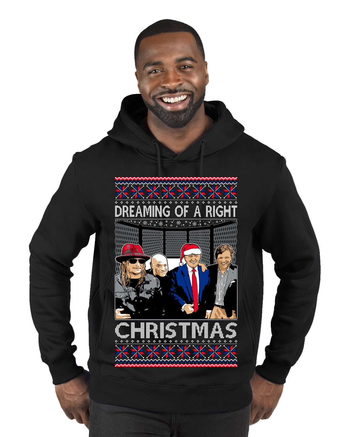Dreaming of a right christmas conservative crew  Ugly Christmas Sweater Premium Graphic Hoodie Sweatshirt