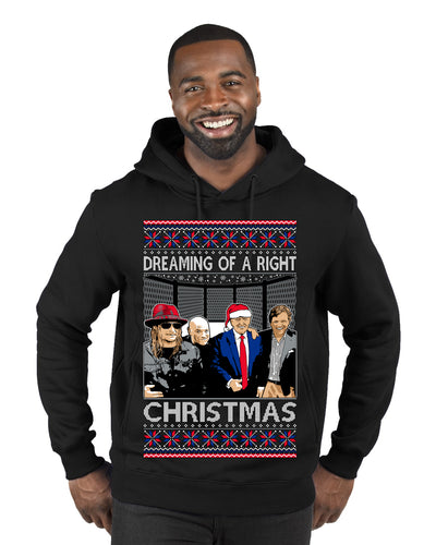 Dreaming of a right christmas conservative crew  Ugly Christmas Sweater Premium Graphic Hoodie Sweatshirt