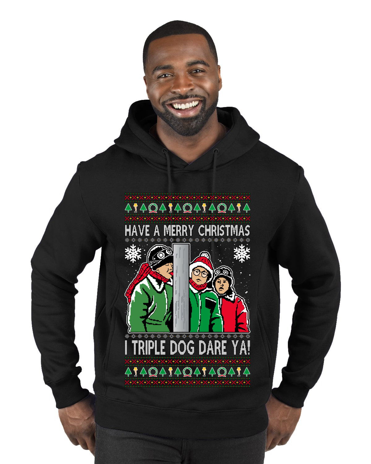 I Triple Dog Dare Ya Merry Story Ugly Christmas Sweater Premium Graphic Hoodie Sweatshirt