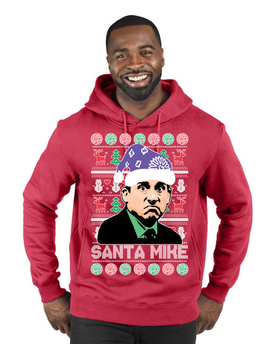 Santa Mike Michael Scott The Office Ugly Christmas Sweater Premium Graphic Hoodie Sweatshirt