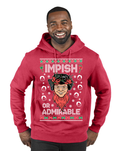 Impish or Admirable Dwight Schrute Ugly Christmas Sweater Premium Graphic Hoodie Sweatshirt