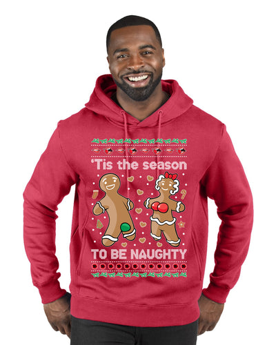 Tis Season to get Naughty Xmas Ugly Christmas Sweater Christmas Premium Graphic Hoodie Sweatshirt