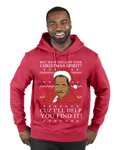 Christmas Spirit I'll Help You Find It Stanley Hudson Ugly Christmas Sweater Premium Graphic Hoodie Sweatshirt