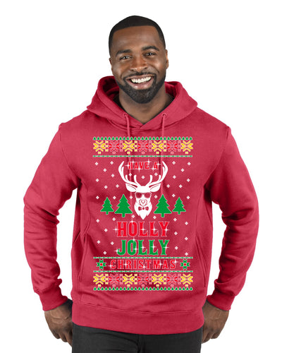 Have A Holly Jolly Christmas Ugly Christmas Sweater Premium Graphic Hoodie Sweatshirt