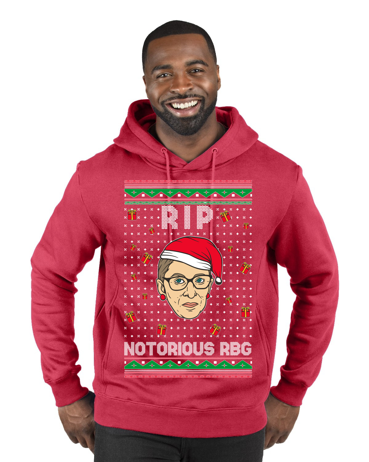 RIP Notorious RBG Ruth Bader Ginsburg Ugly Christmas Sweater Premium Graphic Hoodie Sweatshirt