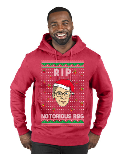 RIP Notorious RBG Ruth Bader Ginsburg Ugly Christmas Sweater Premium Graphic Hoodie Sweatshirt