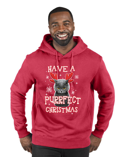 Have A Purrfect  Merry Christmas Premium Graphic Hoodie Sweatshirt