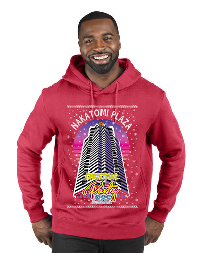 Retro Nakatomi Plaza 1988 Holiday Party Ugly Christmas Sweater Premium Graphic Hoodie Sweatshirt